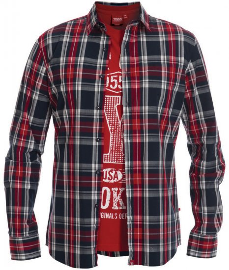 D555 Riga Tee + Shirt - Cămăși - Cămăși Bărbați Mărimi Mari