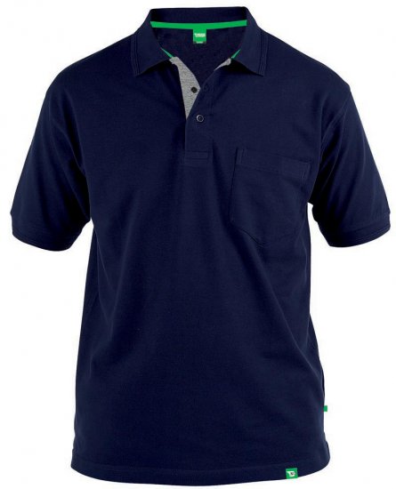 D555 Grant Polo Navy - Tricouri polo - Tricouri Polo Bărbați Mărimi Mari