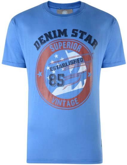 Kam Jeans Star 2-pack T-shirt Navy/Denim - Tricouri - Tricouri Bărbați Mărimi Mari