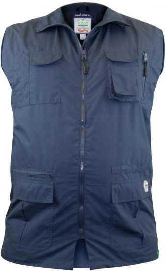 D555 Enzo Multi Pocket Waistcoat Navy - Haine sport & haine de exterior - Haine Sport & Exterior Bărbați Mărimi Mari