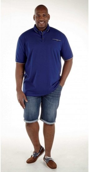 D555 Asia Polo Shirt Blue - Tricouri polo - Tricouri Polo Bărbați Mărimi Mari