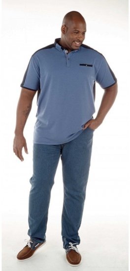D555 Jones Polo Denim Marl/Navy - Tricouri polo - Tricouri Polo Bărbați Mărimi Mari