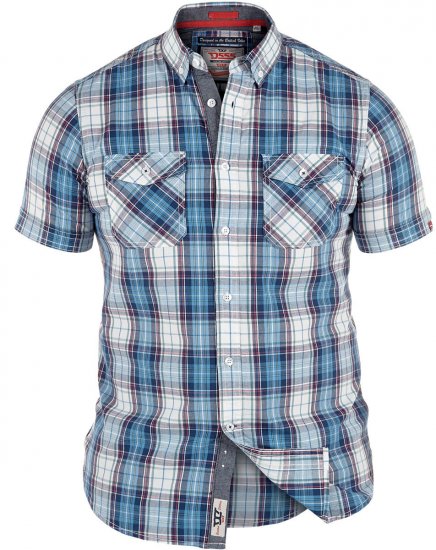 D555 Everett Twin Pocket Short Sleeve Shirt - Cămăși - Cămăși Bărbați Mărimi Mari