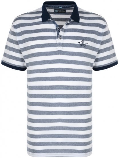 Kam Jeans Stripe Polo - Tricouri polo - Tricouri Polo Bărbați Mărimi Mari