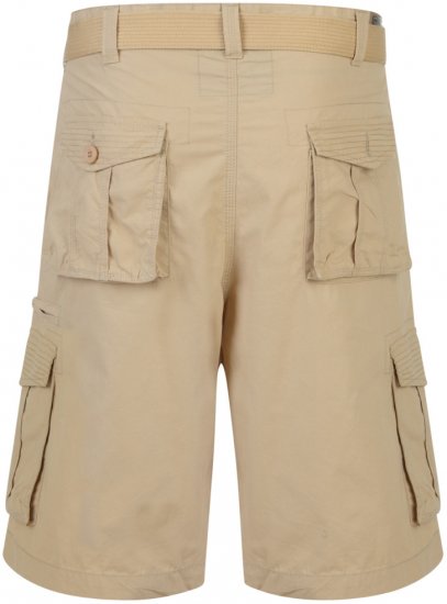 Kam Jeans Belted Cargo Shorts Stone - Pantaloni scurți - Pantaloni Scurți Mărimi mari Bărbați 