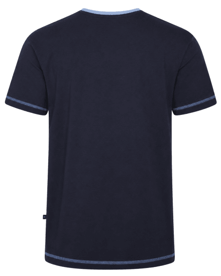 Kam Jeans 5780 Cut And Sew Panel T-Shirt Navy - Tricouri - Tricouri Bărbați Mărimi Mari