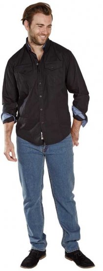 D555 LIONEL Fashion Pockets Long Sleeve Shirt - Cămăși - Cămăși Bărbați Mărimi Mari
