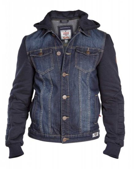 D555 CURTIS Denim Jacket With Detachable Hood - Geci - Geci Bărbați Mărimi Mari