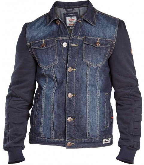D555 CURTIS Denim Jacket With Detachable Hood - Geci - Geci Bărbați Mărimi Mari