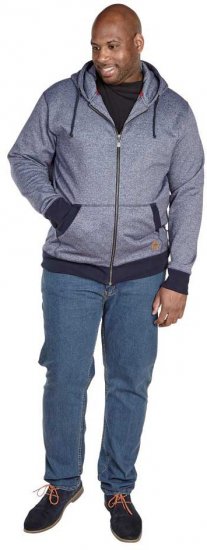 D555 AVERY Blue Speckled Hoody - Pulovere & hanorace - Pulovere & Hanorace Bărbați Mărimi Mari