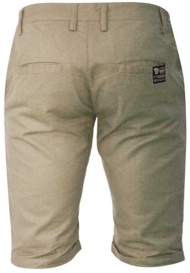 D555 PANAMA Chino Short With Side Elasticated Waist Khaki - Pantaloni scurți - Pantaloni Scurți Mărimi mari Bărbați 