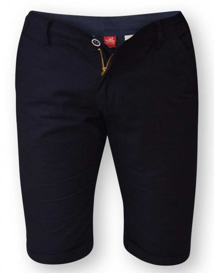 D555 PANAMA Chino Short With Side Elasticated Waist Navy - Pantaloni scurți - Pantaloni Scurți Mărimi mari Bărbați 