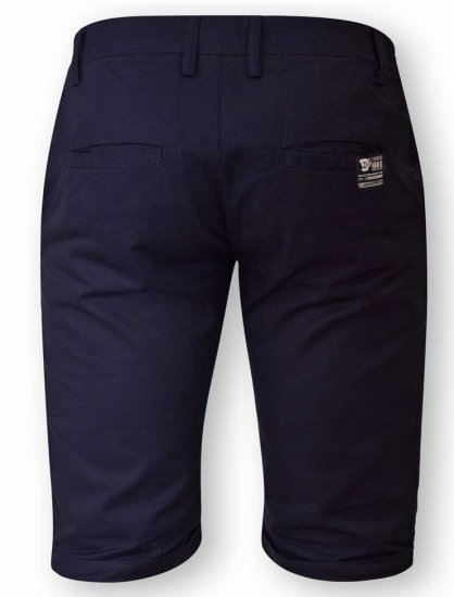 D555 PANAMA Chino Short With Side Elasticated Waist Navy - Pantaloni scurți - Pantaloni Scurți Mărimi mari Bărbați 