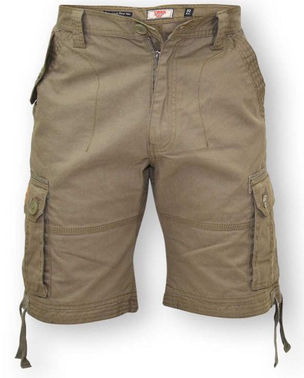 D555 Jarrod Cargo Short Khaki - Pantaloni scurți - Pantaloni Scurți Mărimi mari Bărbați 
