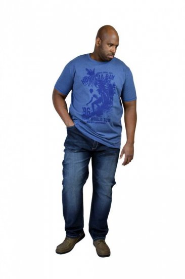 D555 CLAYTON Honolua Bay T-shirt Denim Marl - Tricouri - Tricouri Bărbați Mărimi Mari