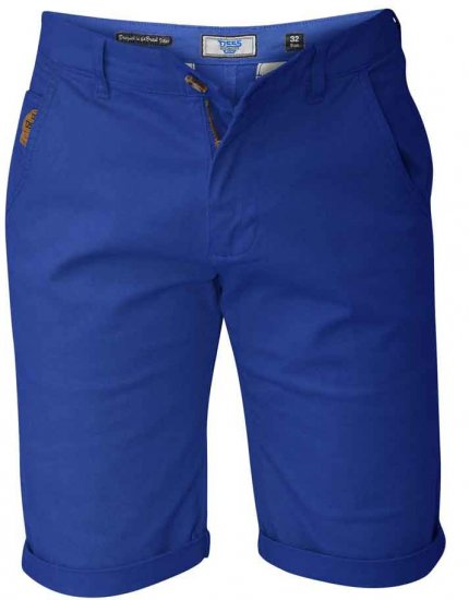 D555 COLTEN Stretch Cotton Chino Shorts Blue - Pantaloni scurți - Pantaloni Scurți Mărimi mari Bărbați 