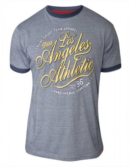 D555 IRVIN Athletic T-Shirt Blue - Tricouri - Tricouri Bărbați Mărimi Mari