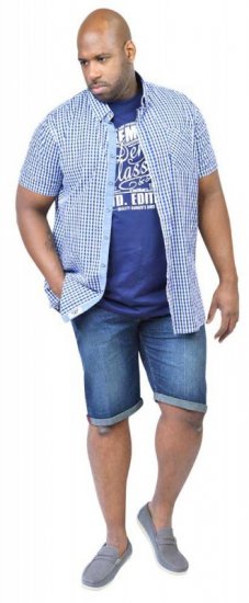 D555 JAIDEN Short Sleeve Shirt & T-shirt Combo - Cămăși - Cămăși Bărbați Mărimi Mari