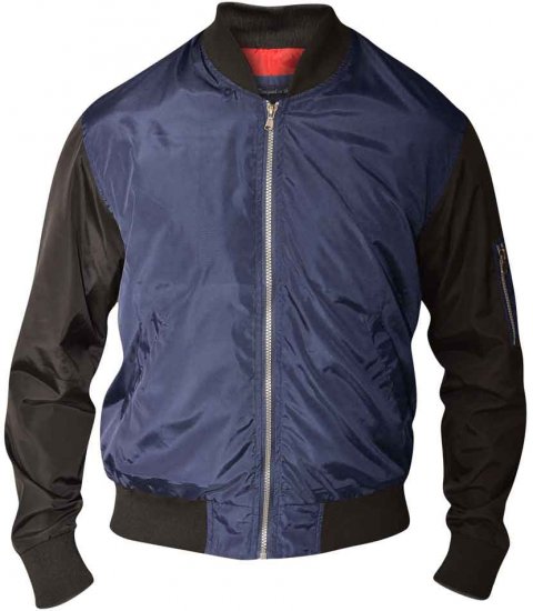 D555 LOUIS Lined Bomber Jacket Navy/Black - Geci - Geci Bărbați Mărimi Mari