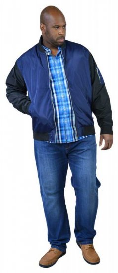 D555 LOUIS Lined Bomber Jacket Navy/Black - Geci - Geci Bărbați Mărimi Mari