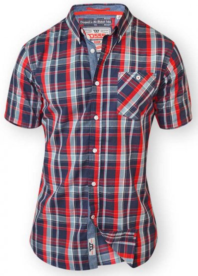 D555 MALCOLM Short Sleeve Button Down Shirt & T-shirt Combo - Cămăși - Cămăși Bărbați Mărimi Mari