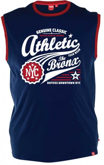 D555 JOVAN Athletic Sleeveless T-shirt Navy - Tricouri - Tricouri Bărbați Mărimi Mari