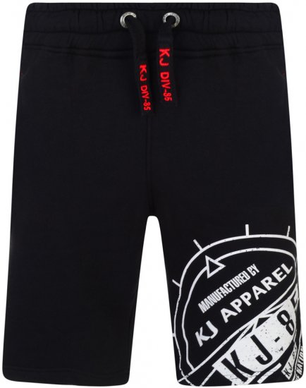 Kam Jeans 302 Fashion Sweat Shorts Black - Pantaloni trening - Pantaloni Trening Bărbați Mărimi Mari