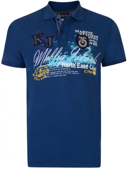 Kam Jeans Marine Pique Polo - Navy - Tricouri polo - Tricouri Polo Bărbați Mărimi Mari