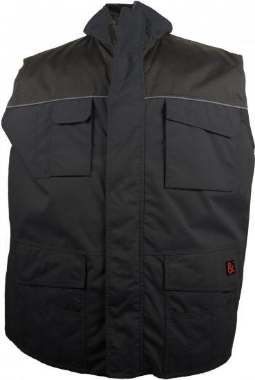 Marc & Mark Work-vest Black - Haine de lucru - Haine de lucru Bărbați Mărimi Mari