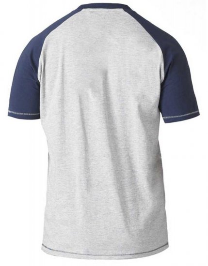 D555 HIRALDO T-Shirt Grey/Navy - Tricouri - Tricouri Bărbați Mărimi Mari