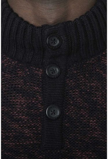 D555 MARSDEN Neck Sweater Black/Red - Pulovere & hanorace - Pulovere & Hanorace Bărbați Mărimi Mari