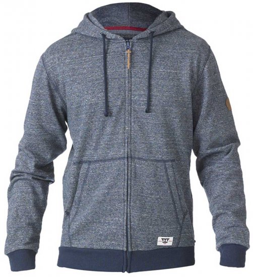 D555 Romney Full Zipper Hoodie Navy - Pulovere & hanorace - Pulovere & Hanorace Bărbați Mărimi Mari