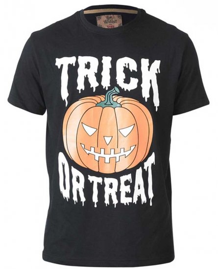D555 Scary Halloween Pumpkin T-shirt Black - Tricouri - Tricouri Bărbați Mărimi Mari