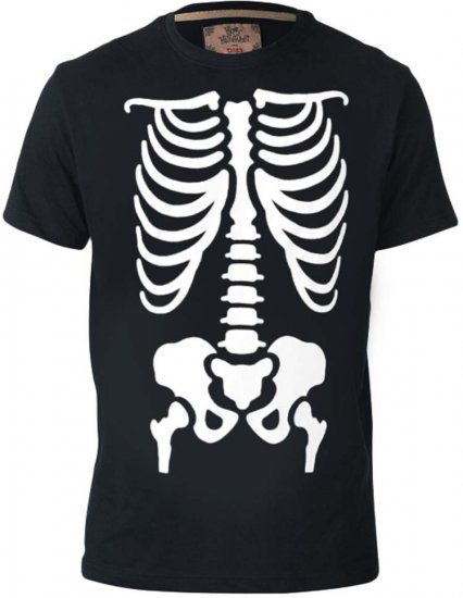 D555 Scary Halloween Skeleton T-shirt Black - Tricouri - Tricouri Bărbați Mărimi Mari