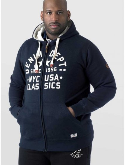 D555 Upton Hoodie Navy - Pulovere & hanorace - Pulovere & Hanorace Bărbați Mărimi Mari