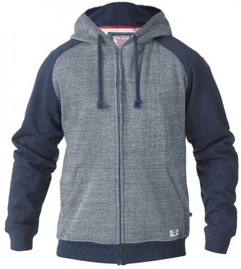 D555 Cristiano Hoodie Blue/Navy - Pulovere & hanorace - Pulovere & Hanorace Bărbați Mărimi Mari