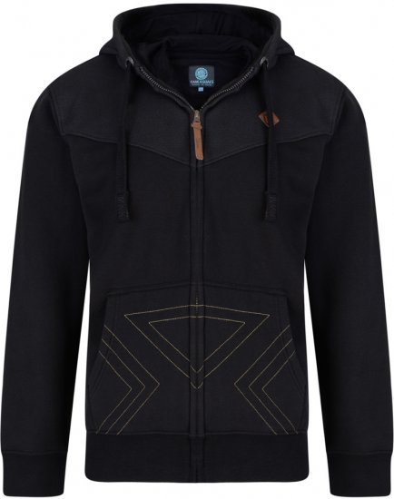 Kam Jeans 766 Panel Print Hoodie Black - Pulovere & hanorace - Pulovere & Hanorace Bărbați Mărimi Mari
