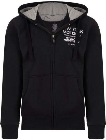 Kam Jeans 773 New York Motors Hoodie Black - Pulovere & hanorace - Pulovere & Hanorace Bărbați Mărimi Mari