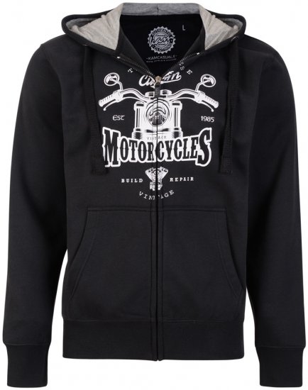 Kam Jeans 775 MC Hoodie Black - Pulovere & hanorace - Pulovere & Hanorace Bărbați Mărimi Mari