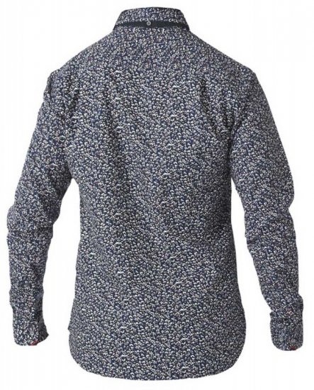 D555 Radcliff LS Printed Shirt Navy - Cămăși - Cămăși Bărbați Mărimi Mari