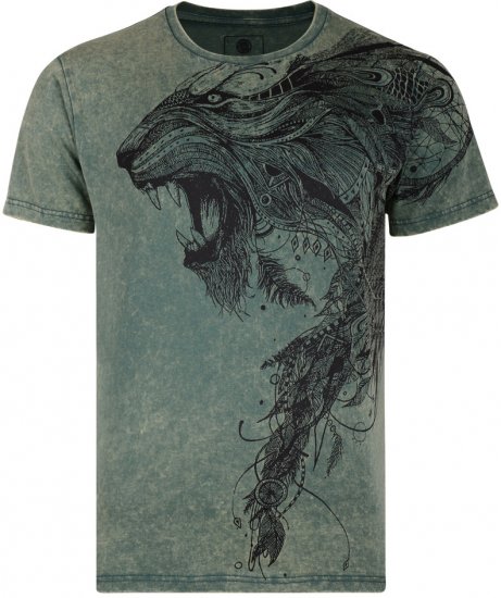 K.J. Lion Print T-shirt - Tricouri - Tricouri Bărbați Mărimi Mari
