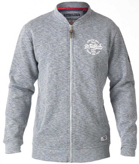 D555 Sandford Sweat Jacket Grey - Pulovere & hanorace - Pulovere & Hanorace Bărbați Mărimi Mari