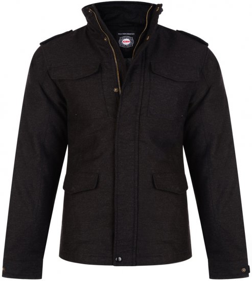 Kam Jeans 69 Moleskin Padded Coat Charcoal - Geci - Geci Bărbați Mărimi Mari