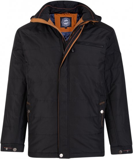 Kam Jeans 65 Padded Jacket Black - Geci - Geci Bărbați Mărimi Mari