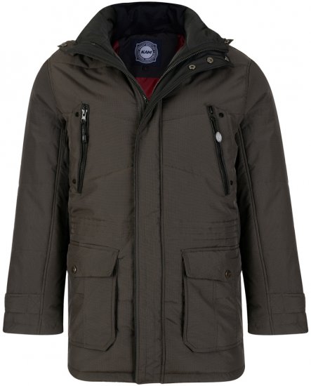 Kam Jeans 68 Long Padded Coat Dark - Geci - Geci Bărbați Mărimi Mari