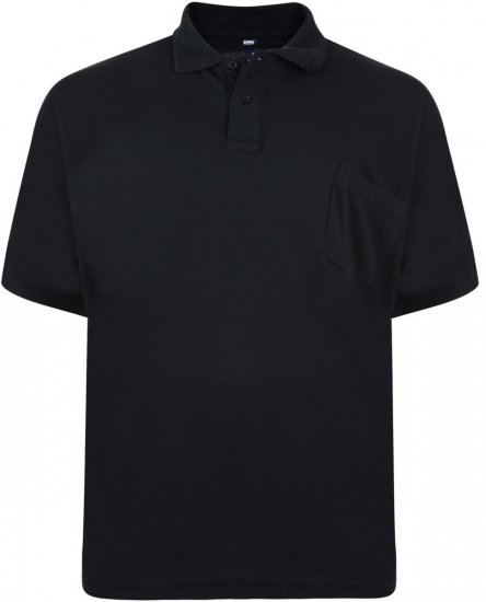 Motley Denim Polo Black - Tricouri polo - Tricouri Polo Bărbați Mărimi Mari