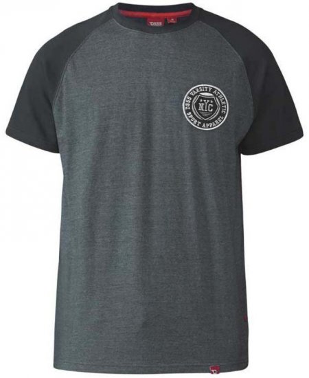 D555 Spencer T-shirt Charcoal - Tricouri - Tricouri Bărbați Mărimi Mari