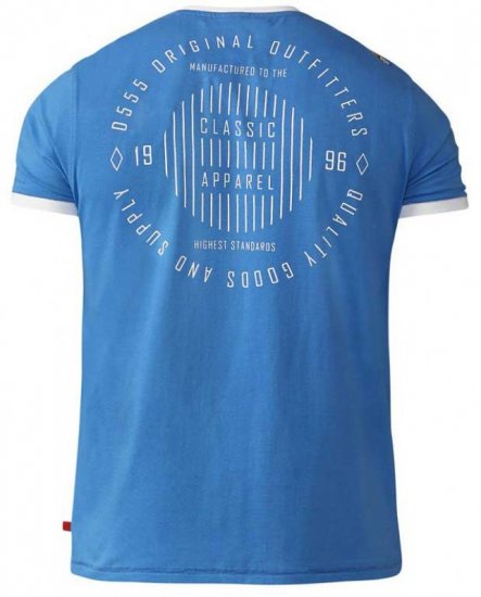 D555 Otis T-shirt Blue - Tricouri - Tricouri Bărbați Mărimi Mari