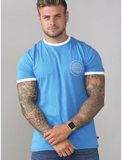 D555 Otis T-shirt Blue - Tricouri - Tricouri Bărbați Mărimi Mari