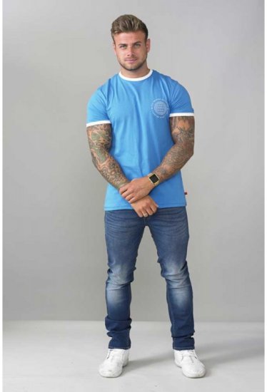 D555 Otis T-shirt Blue - Tricouri - Tricouri Bărbați Mărimi Mari